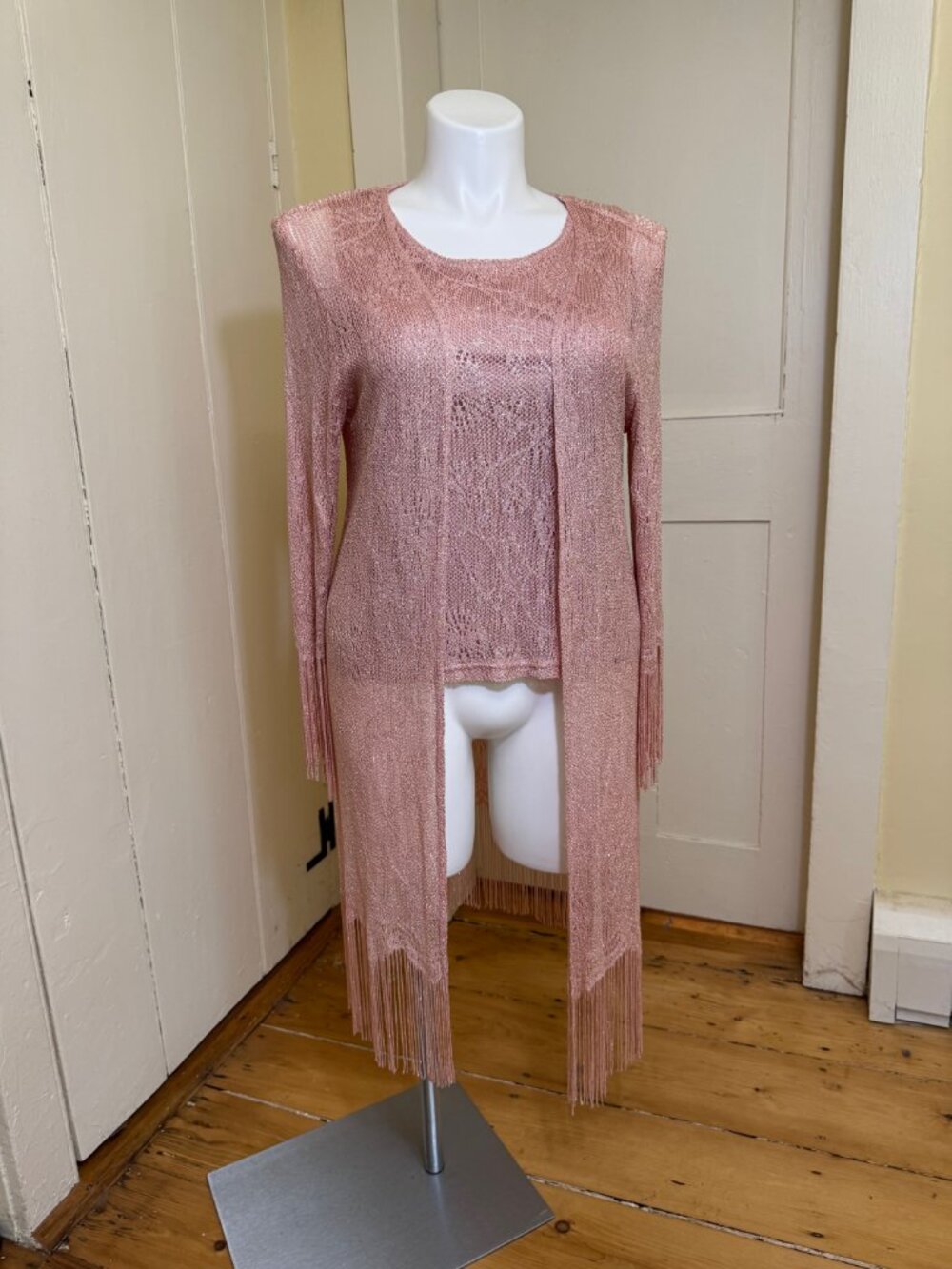 Vintage JKLA California 2-Piece Set | Metallic Glitter Threads & Fringe